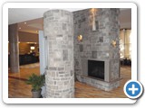 Apollo Masonry fireplace stone pillar - Hampton Suites 048